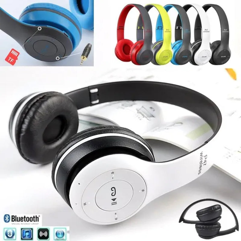 Bluetooth Headphones Wireless Bluetooth 5.0 Heavy Bass Stereo Folding Auriculares with Mic Support TF SD Card