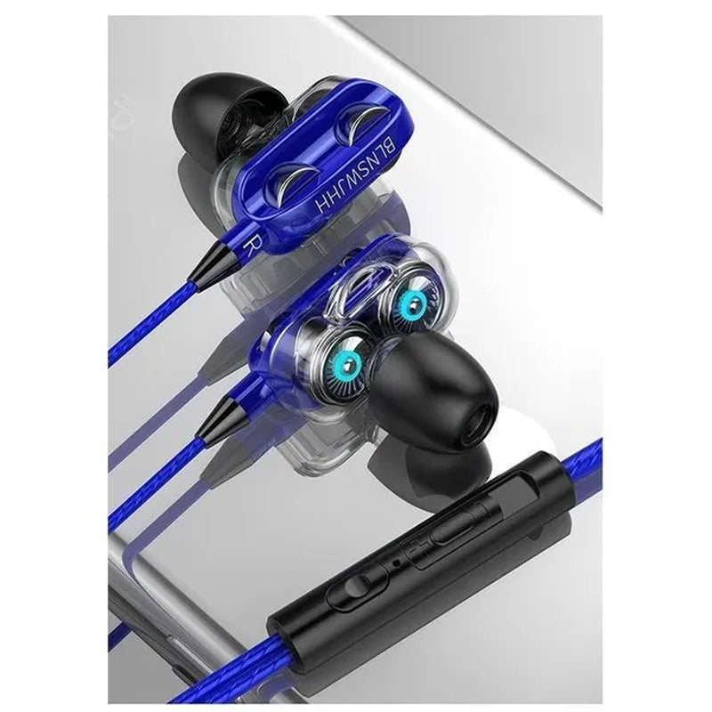 Stereo 3.5Mm Wired Earphone Noise Isolation Sport In-Ear Earphone with Microphone and Subwoofer Headset for IOS Android Earphone