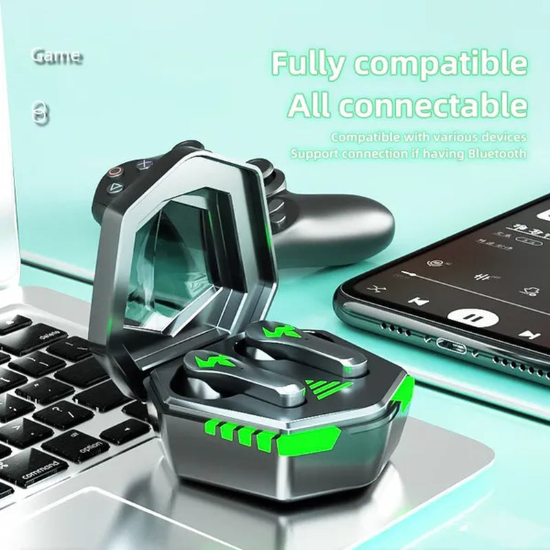 TWS Wireless Gaming Headphones, Waterproof Sport Headset, Touch Control Wireless Earbuds, Noise Cancellation Bluetooth Earphones for Driving Headset