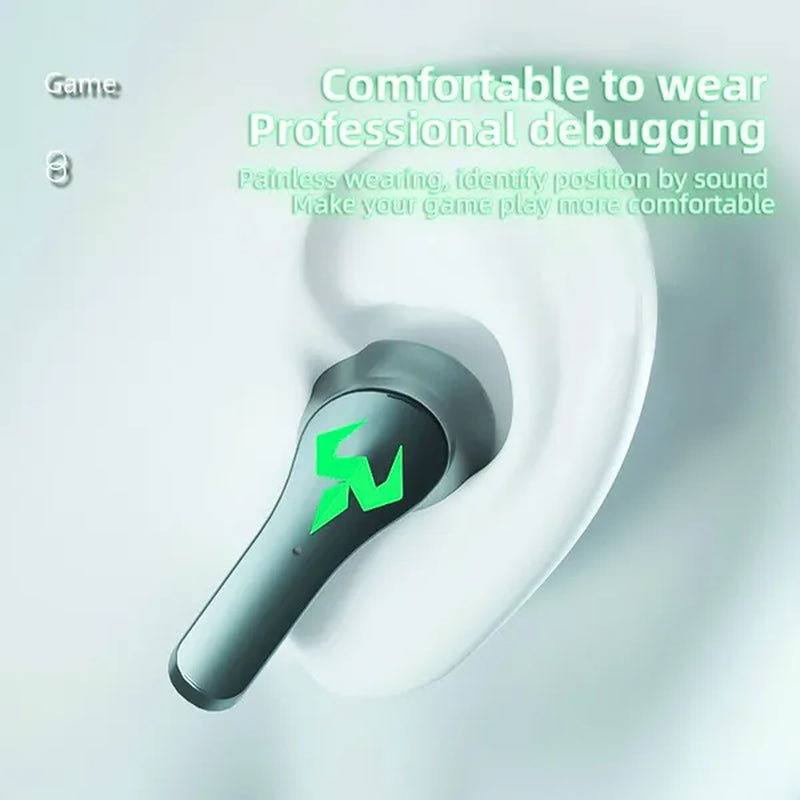TWS Wireless Gaming Headphones, Waterproof Sport Headset, Touch Control Wireless Earbuds, Noise Cancellation Bluetooth Earphones for Driving Headset