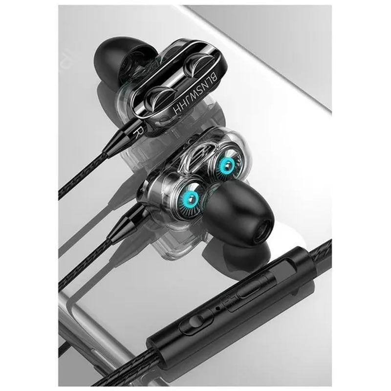 Stereo 3.5Mm Wired Earphone Noise Isolation Sport In-Ear Earphone with Microphone and Subwoofer Headset for IOS Android Earphone