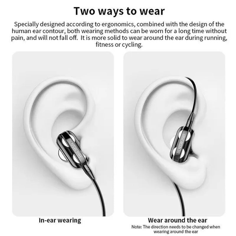 Stereo 3.5Mm Wired Earphone Noise Isolation Sport In-Ear Earphone with Microphone and Subwoofer Headset for IOS Android Earphone