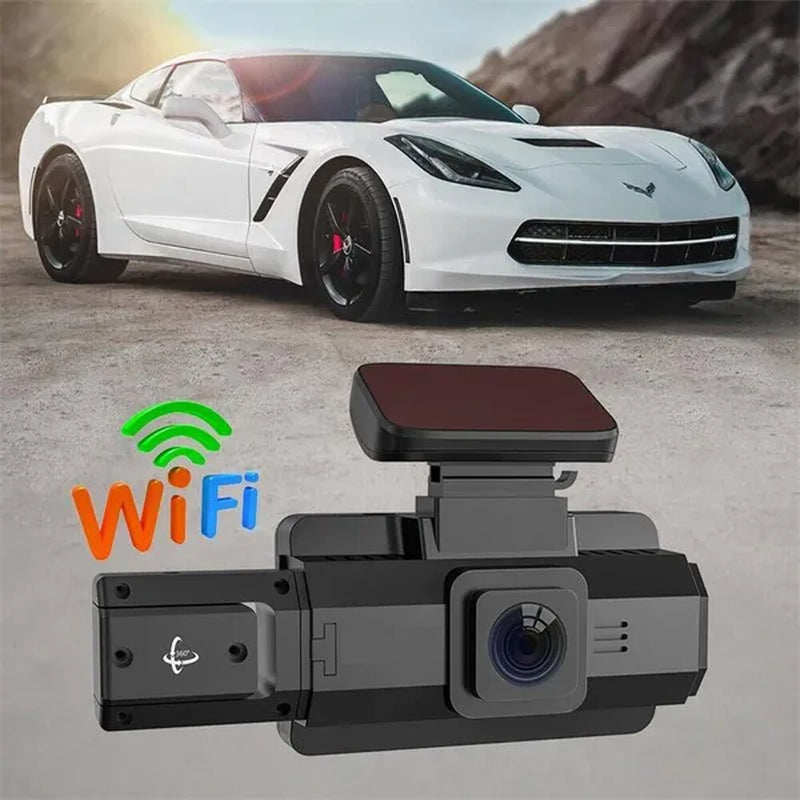 3 Inch Dash Cam HD 1296P Dual Lens Car Video Recorder 170° Wide Angle Night Vision G-Sensor Loop Recording Car DVR Wifi Camera