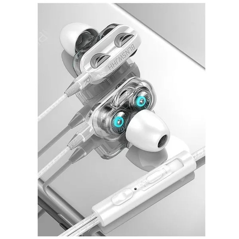 Stereo 3.5Mm Wired Earphone Noise Isolation Sport In-Ear Earphone with Microphone and Subwoofer Headset for IOS Android Earphone