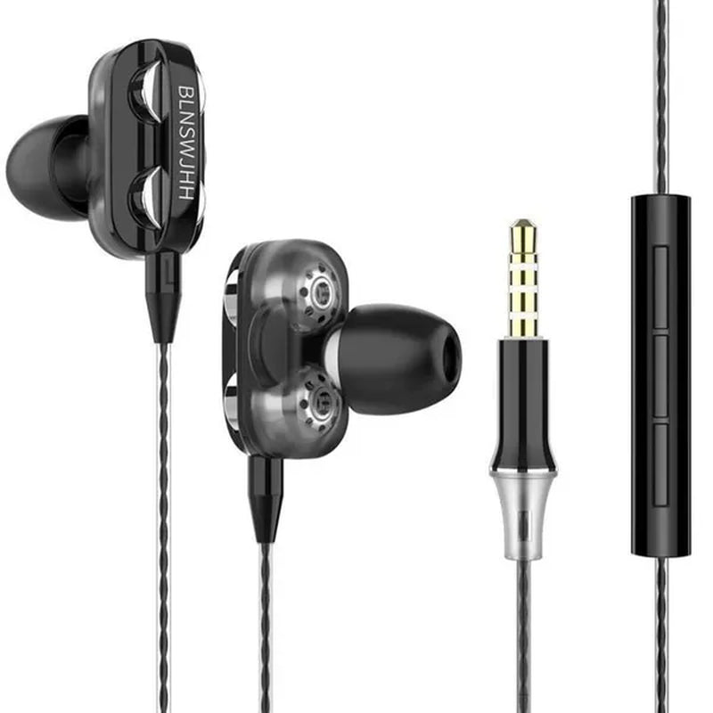 Stereo 3.5Mm Wired Earphone Noise Isolation Sport In-Ear Earphone with Microphone and Subwoofer Headset for IOS Android Earphone