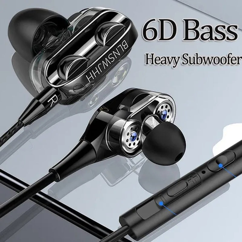 Stereo 3.5Mm Wired Earphone Noise Isolation Sport In-Ear Earphone with Microphone and Subwoofer Headset for IOS Android Earphone