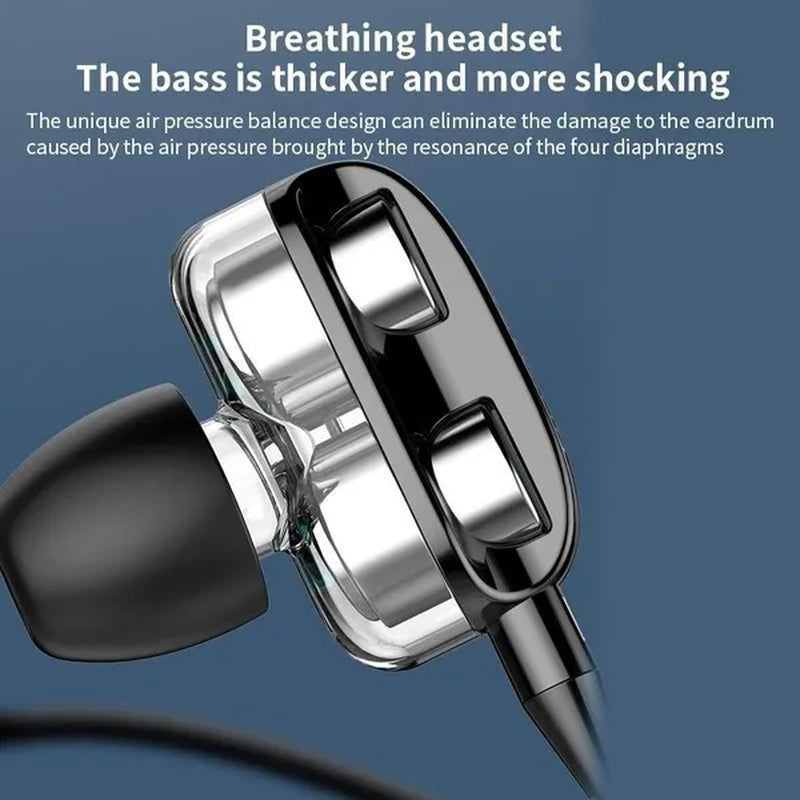 Stereo 3.5Mm Wired Earphone Noise Isolation Sport In-Ear Earphone with Microphone and Subwoofer Headset for IOS Android Earphone